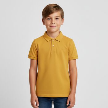 Boys Yellow Logo Polo Shirt
