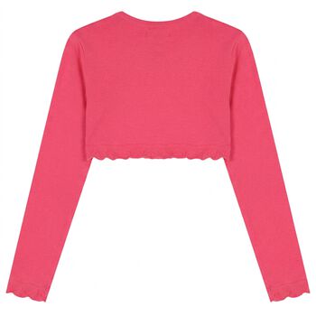 Girls Pink Bolero Knit Cardigan