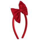 Girls Red & White Bow Pleated Skirt, 1, hi-res
