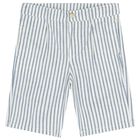 Boys Blue & Ivory Striped Shorts, 1, hi-res