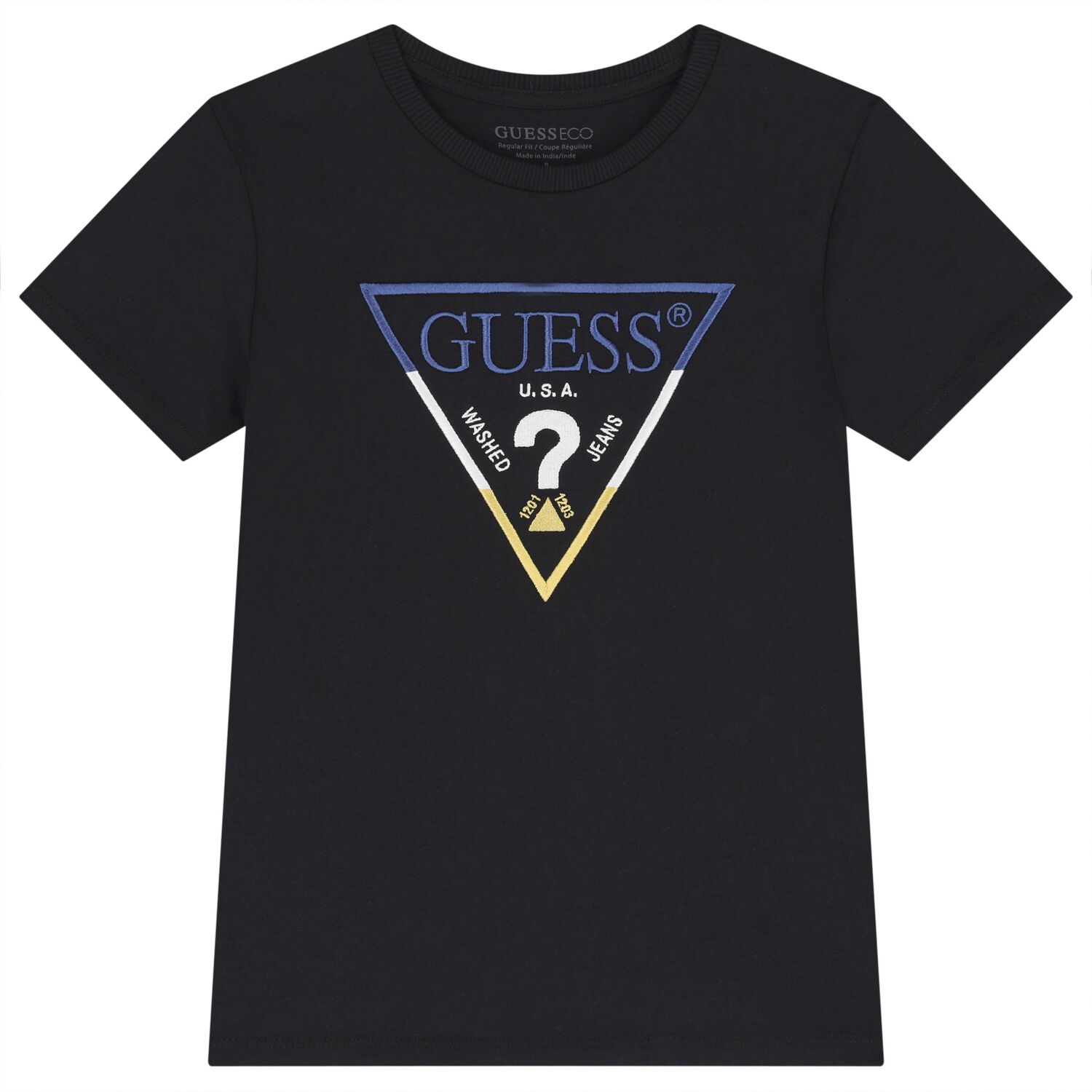 Boys Black Logo T-Shirt, 2, hi-res