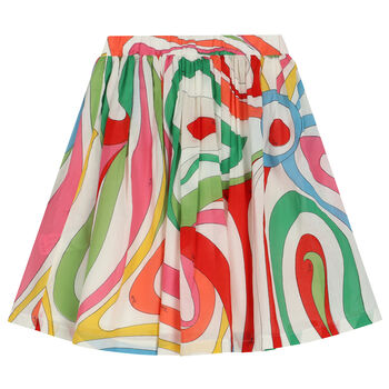 Girls Ivory Marmo Skirt