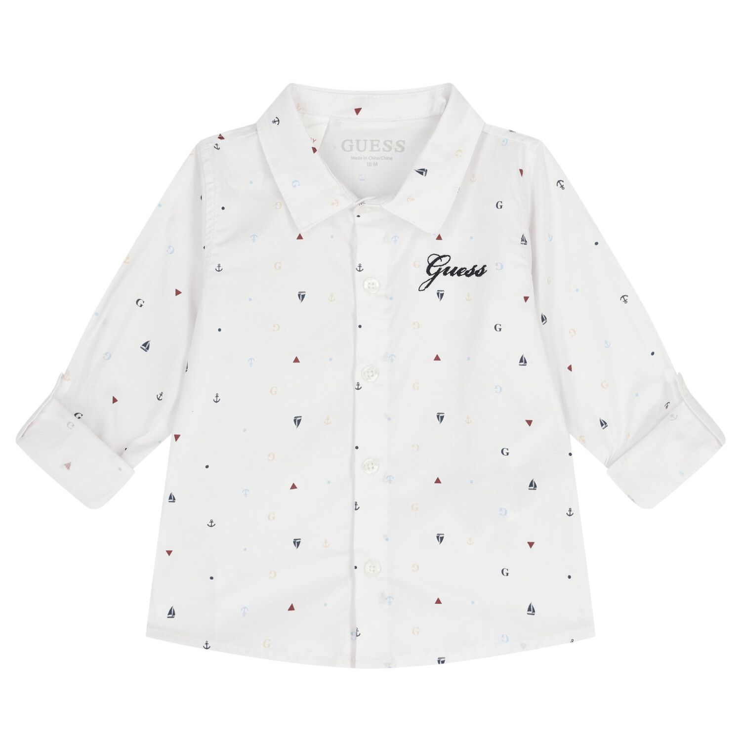 Baby Boys Blue & White Shorts Set, 2, hi-res