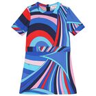 Girls Multi-Coloured Onde Dress, 1, hi-res
