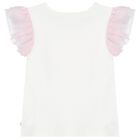 Girls White & Pink Balloon Skirt Set, 1, hi-res