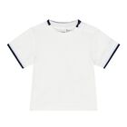 Baby Boys White & Navy Blue Logo Dungaree Set, 1, hi-res