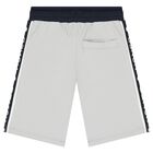 Younger Boys Grey Logo Shorts, 1, hi-res