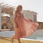 فستان بنات من التول باللون الوردى , 1, hi-res