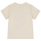 Boys Beige Logo T-Shirt, 1, hi-res