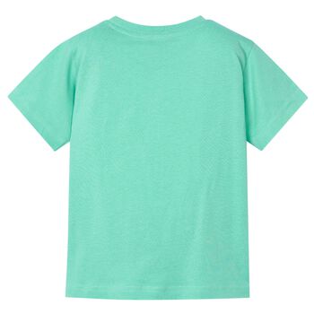 Boys Green Bag Print T-Shirt