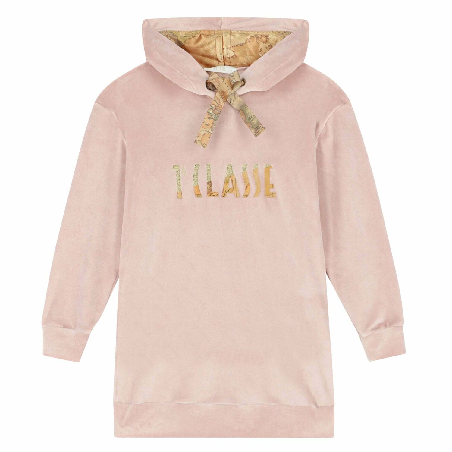 Girls Pink Logo Sweatshirt Dress, 1, hi-res
