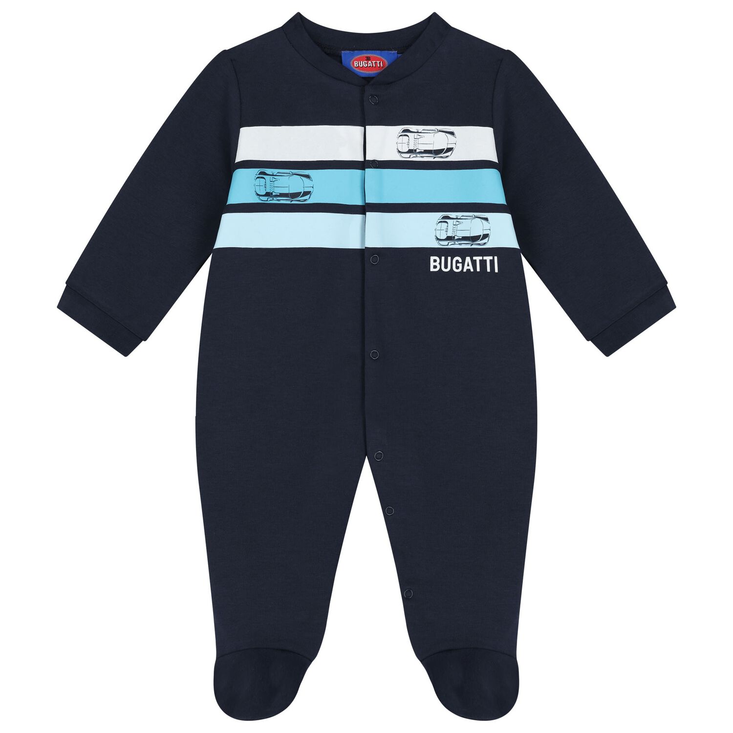 Baby Boys Navy Blue Logo Babygrow, 1, hi-res