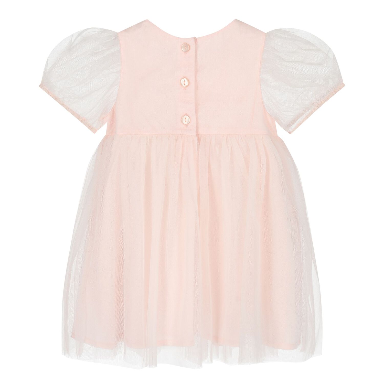 Baby Girls Pink Embellished Crystal Tulle Dress Set, 1, hi-res