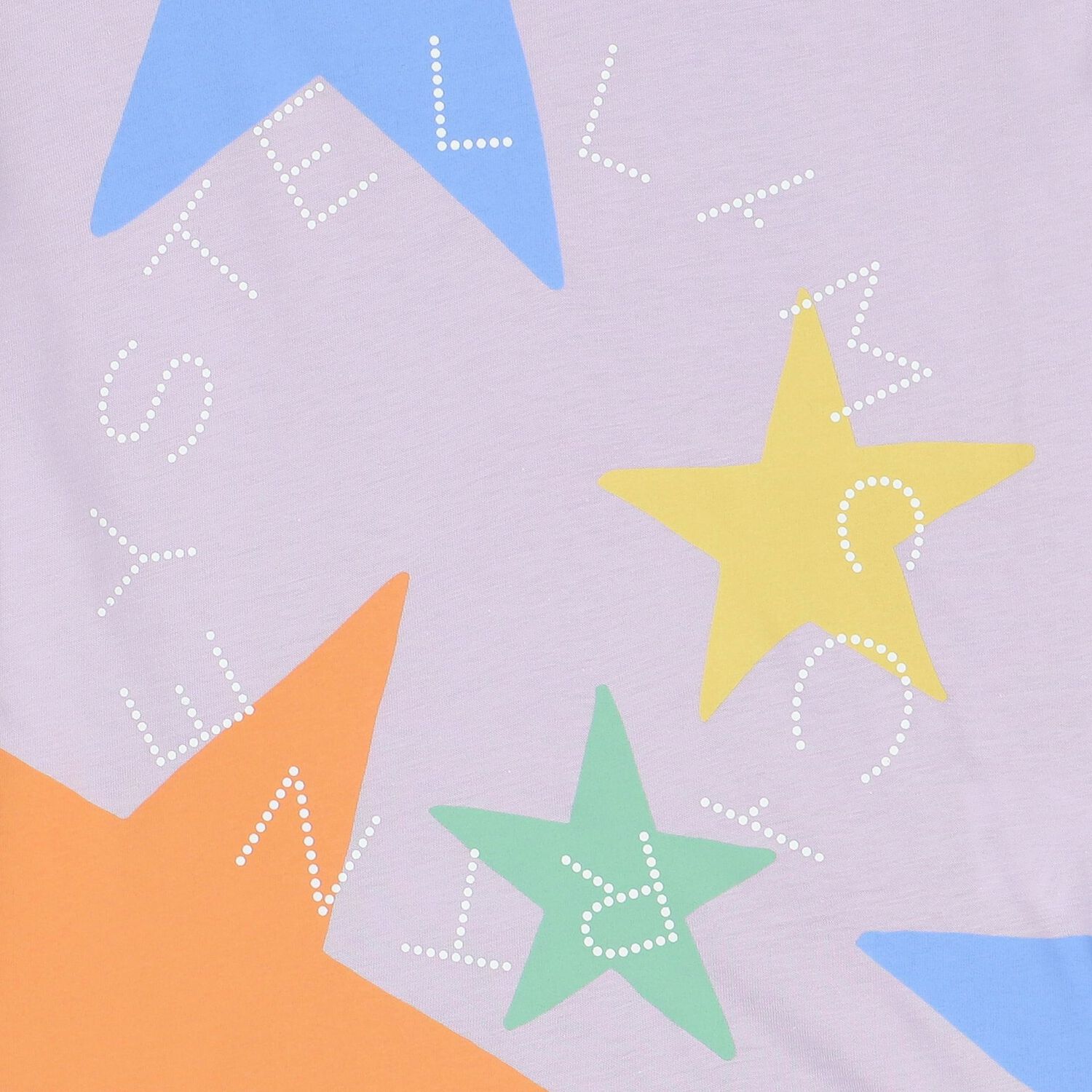 تيشيرت بنات بطبعة نجوم باللون الأرجوانى, 1, hi-res