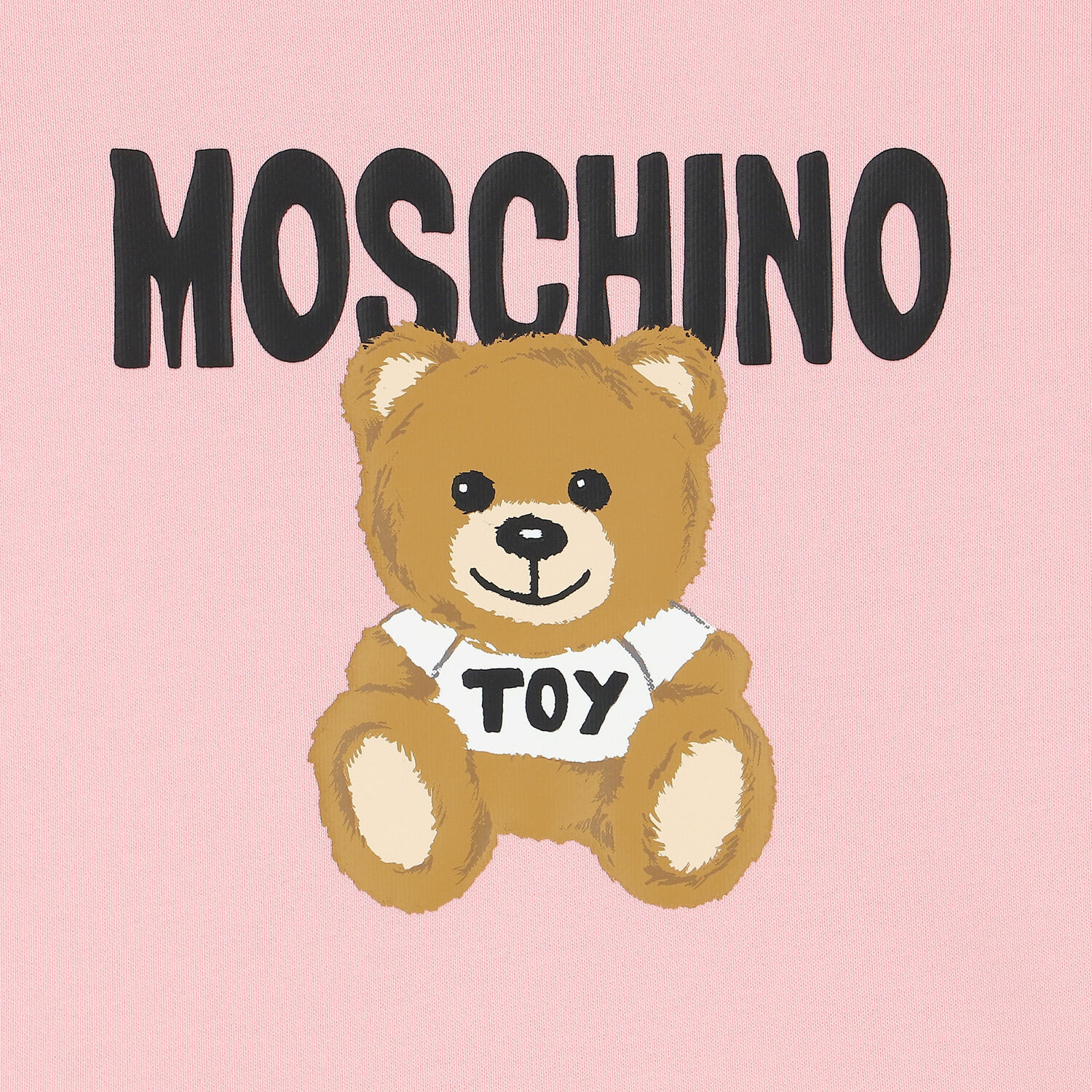 Girls Pink Teddy Bear Logo Dress, 1, hi-res