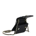 حقيبة يد مبطنة من الجلد الصناعي باللون الأسود للبنات, 1, hi-res