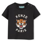 Younger Boys Black Tiger Logo T-Shirt, 2, hi-res