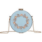 حقيبة بنات ساتان مطرزة باللون الازرق والذهبى, 1, hi-res