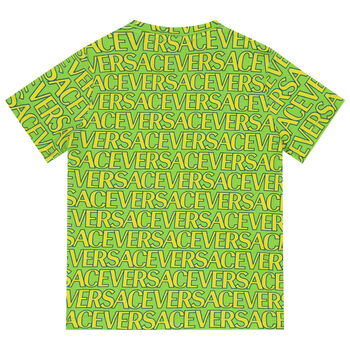 Boys Green & Yellow Logo T-Shirt
