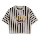 Girls Ivory & Black Tiger Logo T-Shirt, 1, hi-res