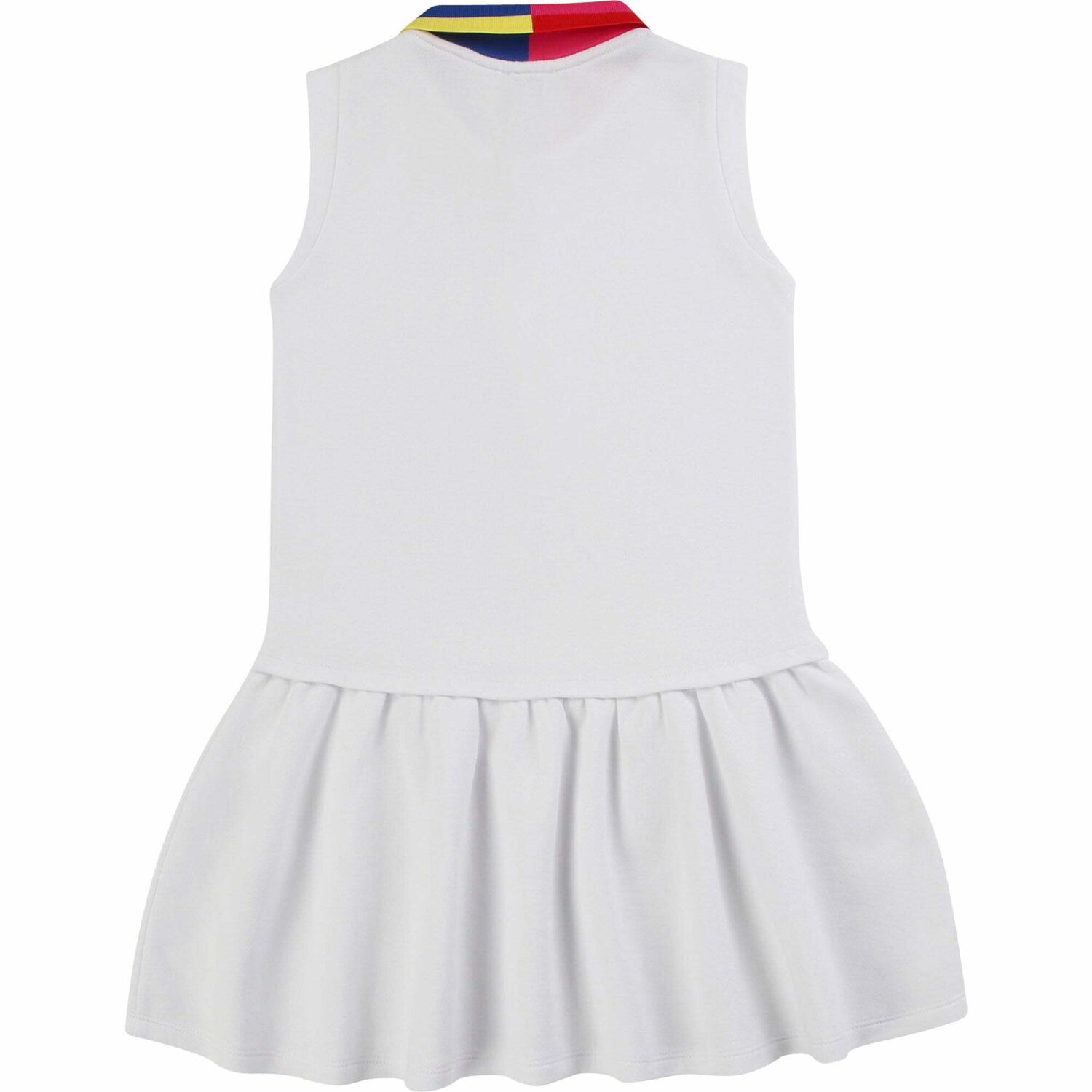 فستان بالشعار باللون الابيض للبنات, 1, hi-res image number null