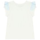 طقم بنات تنورة مخططة باللون الأبيض والأزرق, 2, hi-res