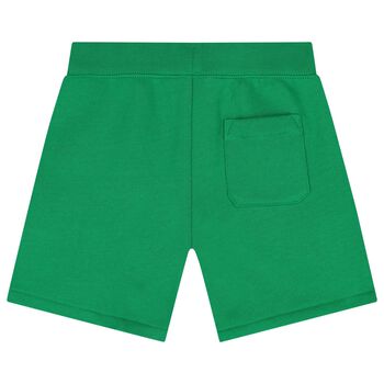 Boys Green Logo Shorts