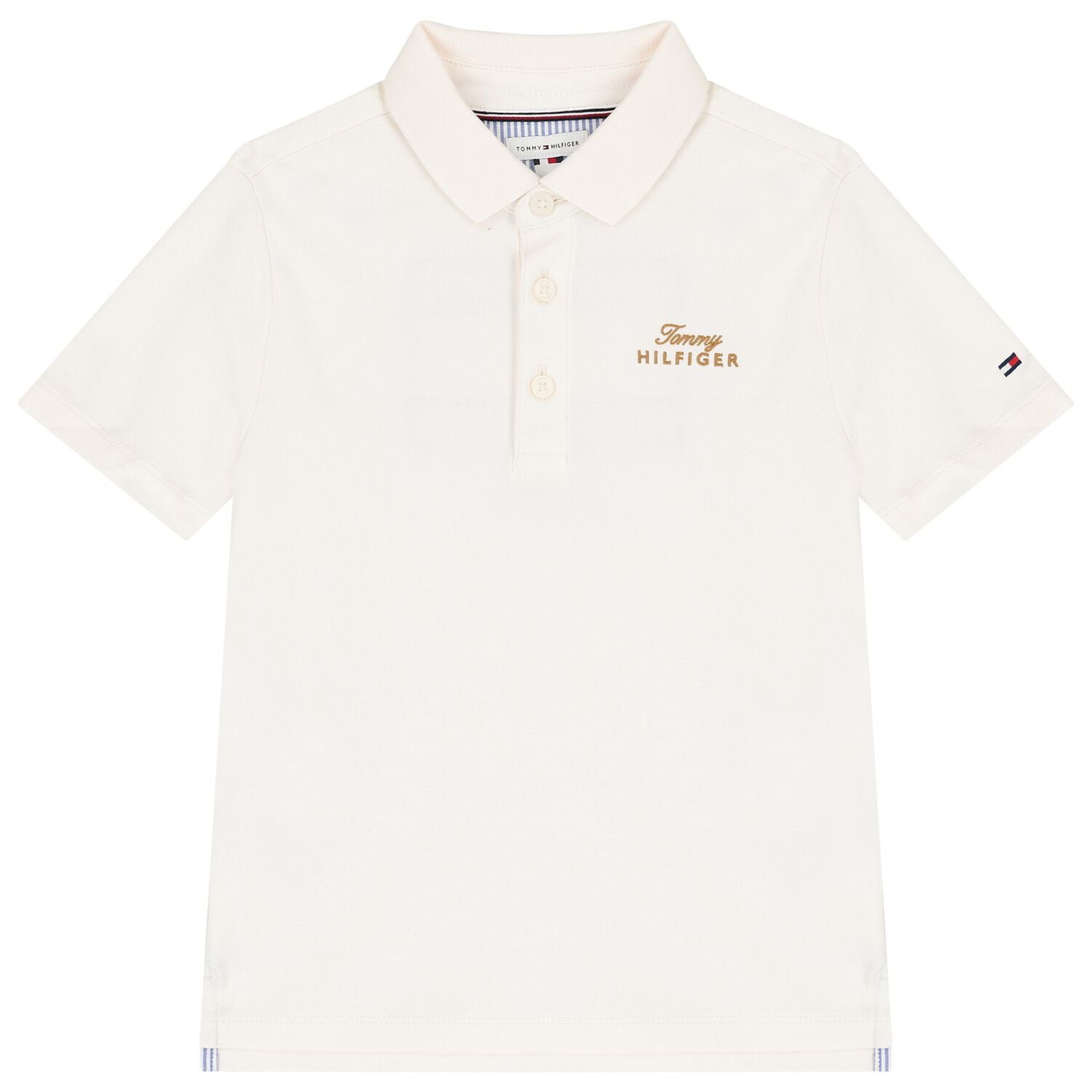 Boys Ivory Logo Polo Shirt, 2, hi-res