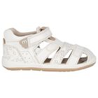Younger Boys Ivory Sandals, 2, hi-res