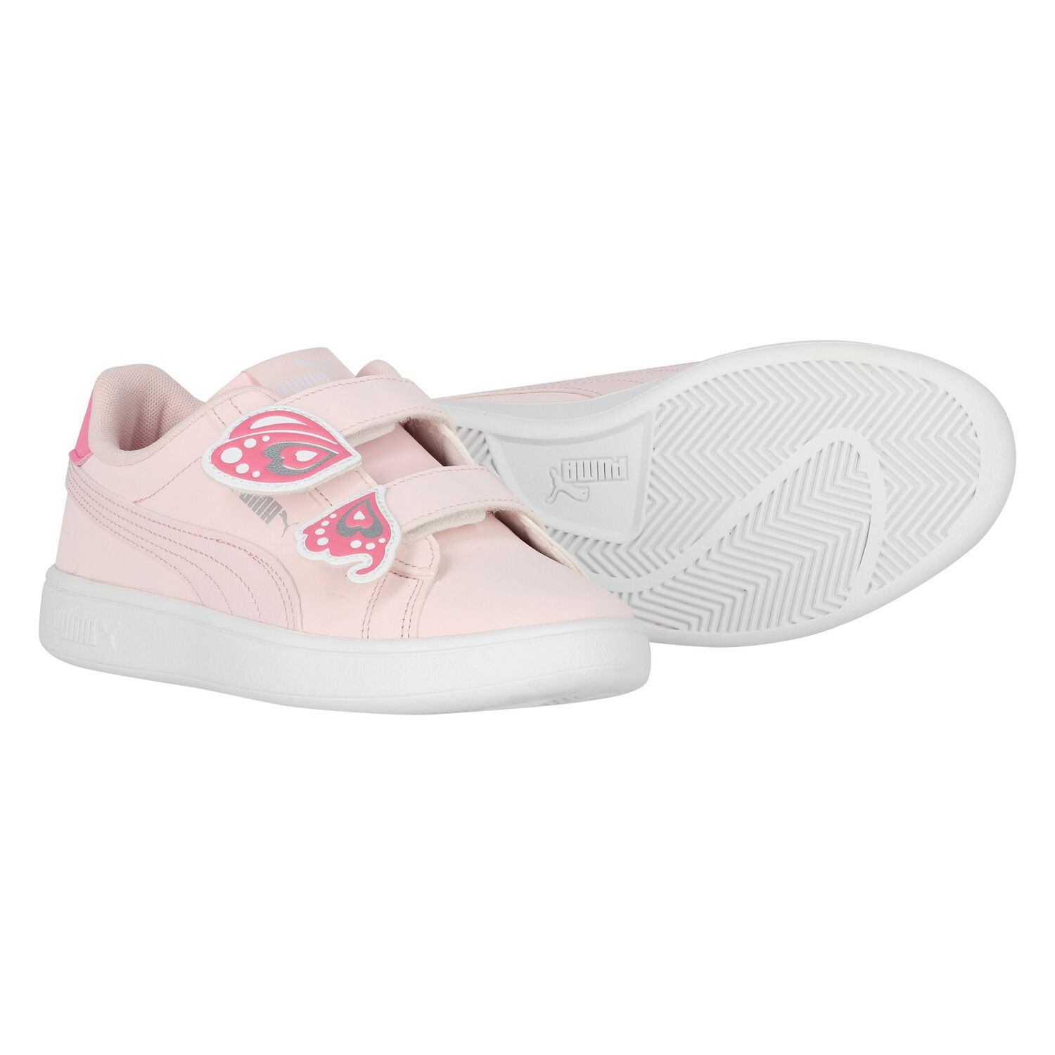 Girls Pink Logo Trainers, 1, hi-res