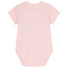 Baby Girls White & Pink Bodysuits ( 2-Pack ), 4, hi-res
