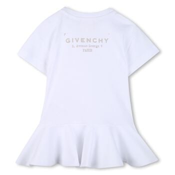 Younger Girls White Logo Dress