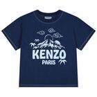 Boys Navy Blue Logo T-Shirt, 1, hi-res