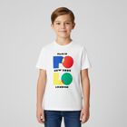 Boys White Logo T-Shirt, 1, hi-res