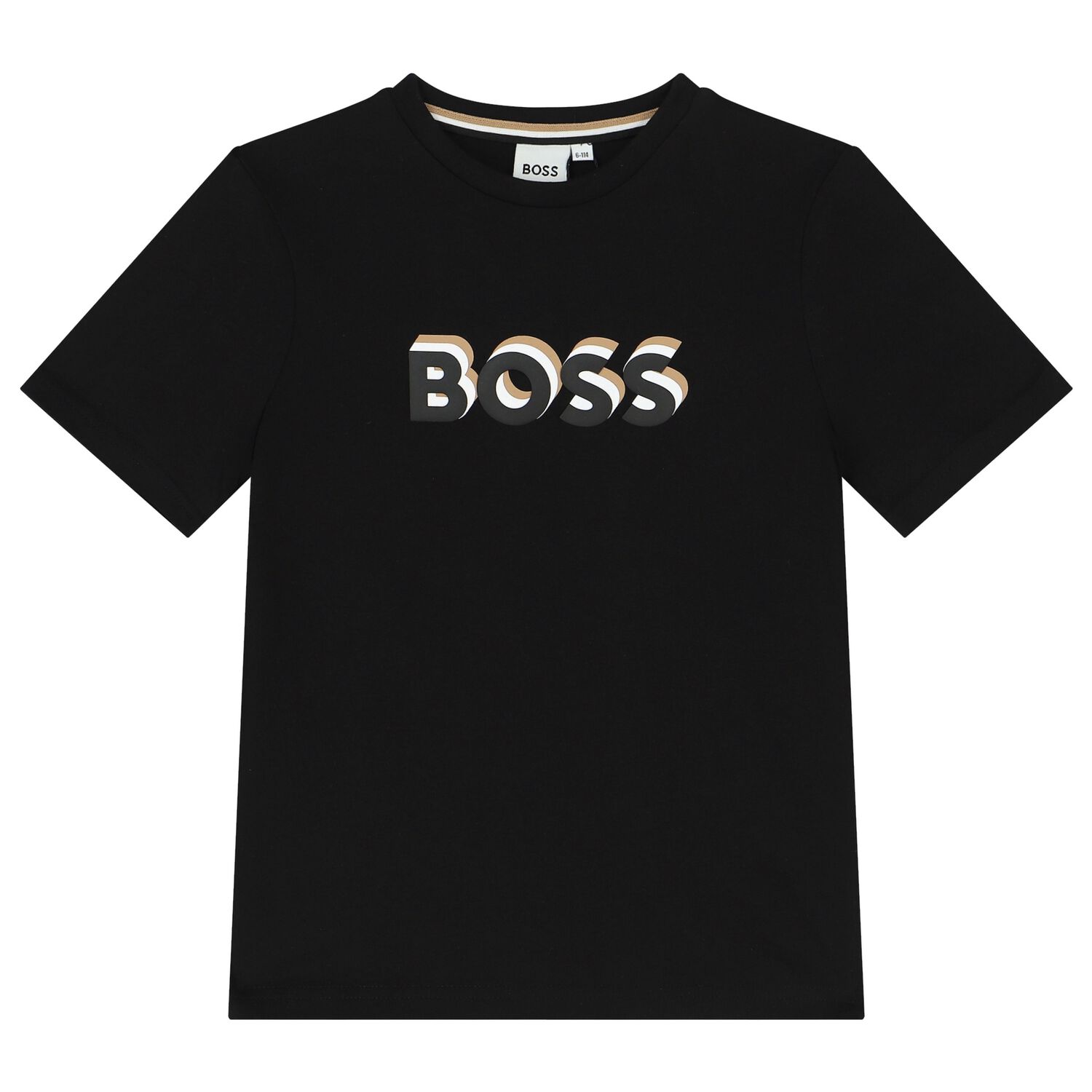 Boys Black Logo T-Shirt, 1, hi-res image number null
