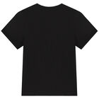 Boys Black Logo T-Shirt, 7, hi-res