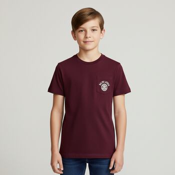 Boys Burgundy Logo T-Shirt