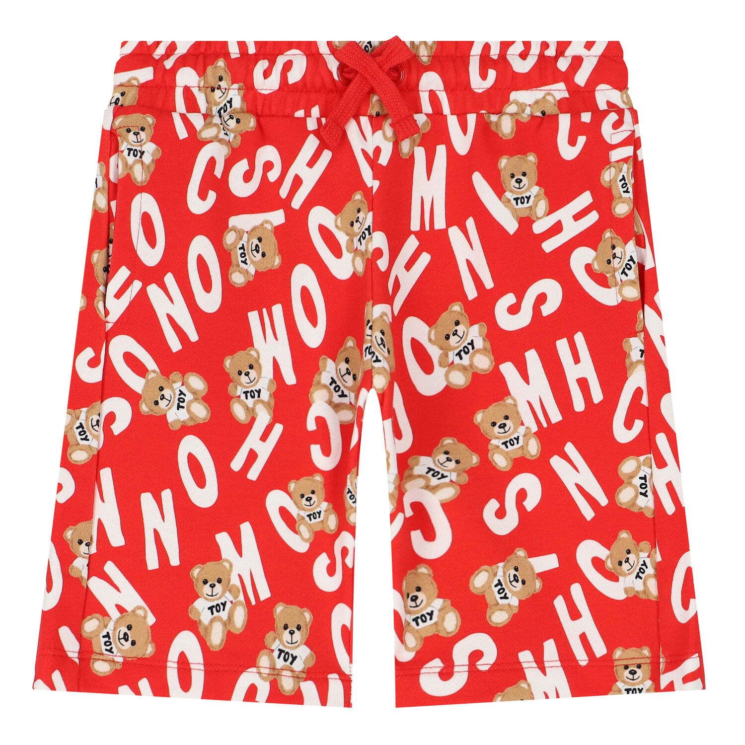 Boys Red Teddy Logo Shorts, 3, hi-res image number null