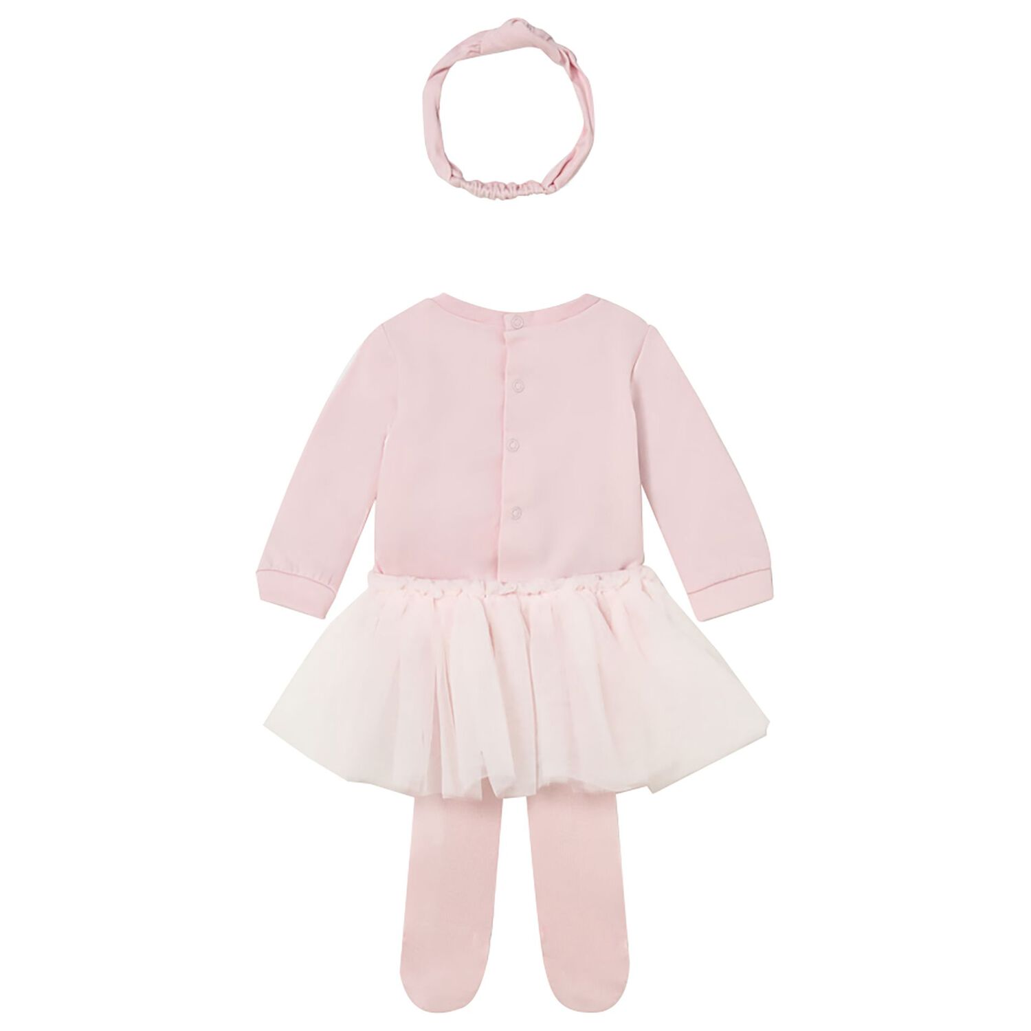 Baby Girls Pink 3 Piece Bodysuit & Tutu Set, 2, hi-res