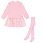 Girls Pink Heart Dress Set, 1, hi-res