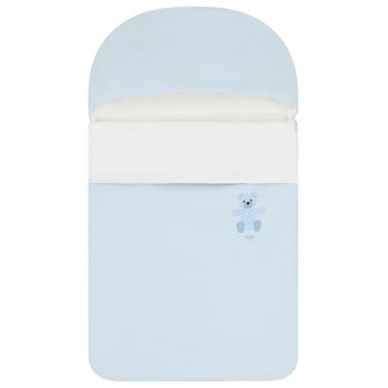 عش أطفال بشعار تيدي بير باللون الأزرق للأولاد