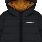 Boys Black Logo Puffer Jacket, 1, hi-res