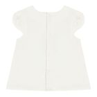 Baby Girls White & Beige Teddy Bear Skirt Set, 2, hi-res