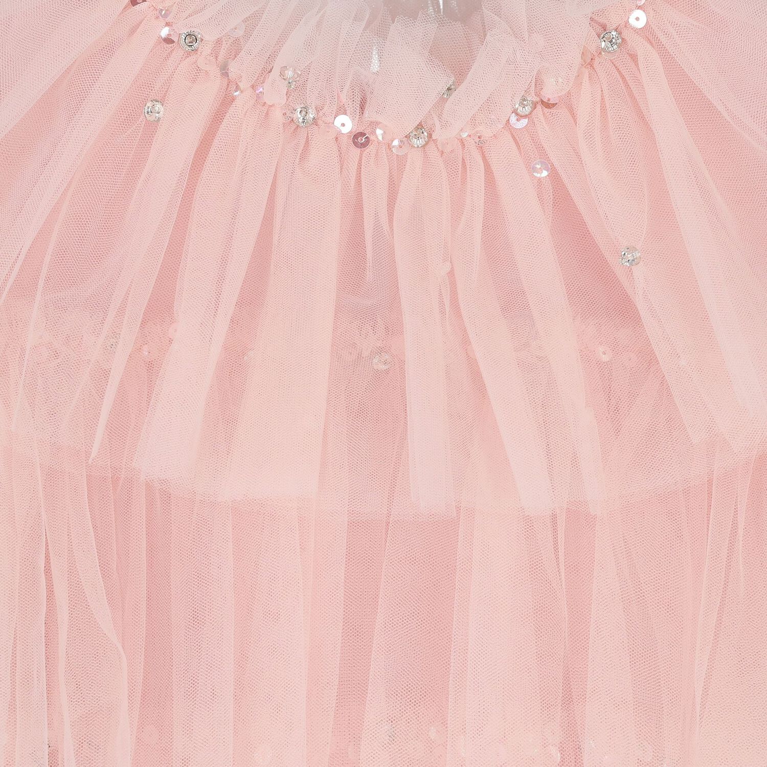 Girls Pink Layered Tulle Dress, 1, hi-res