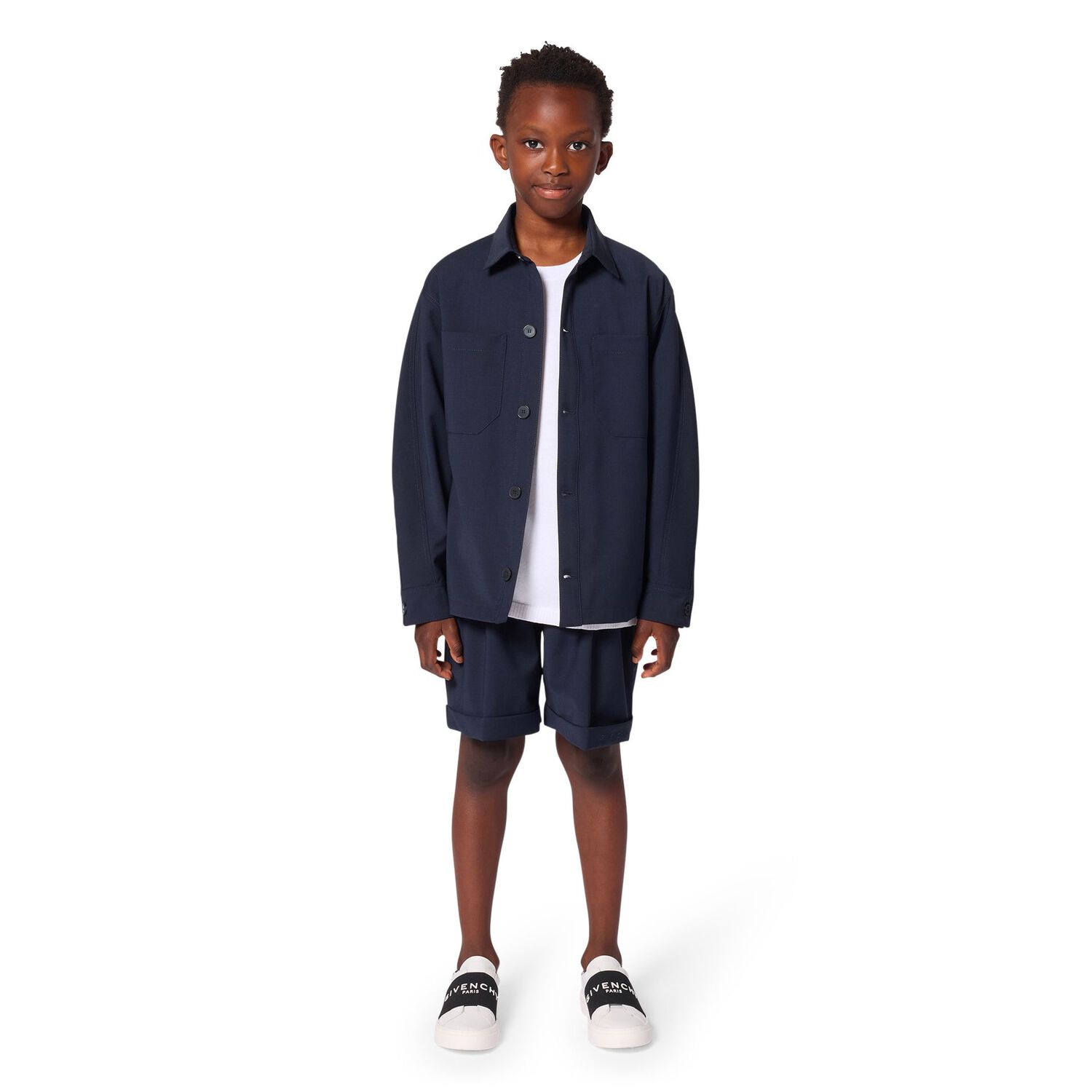 شورتات بالشعار باللون الاسود للاولاد, 1, hi-res