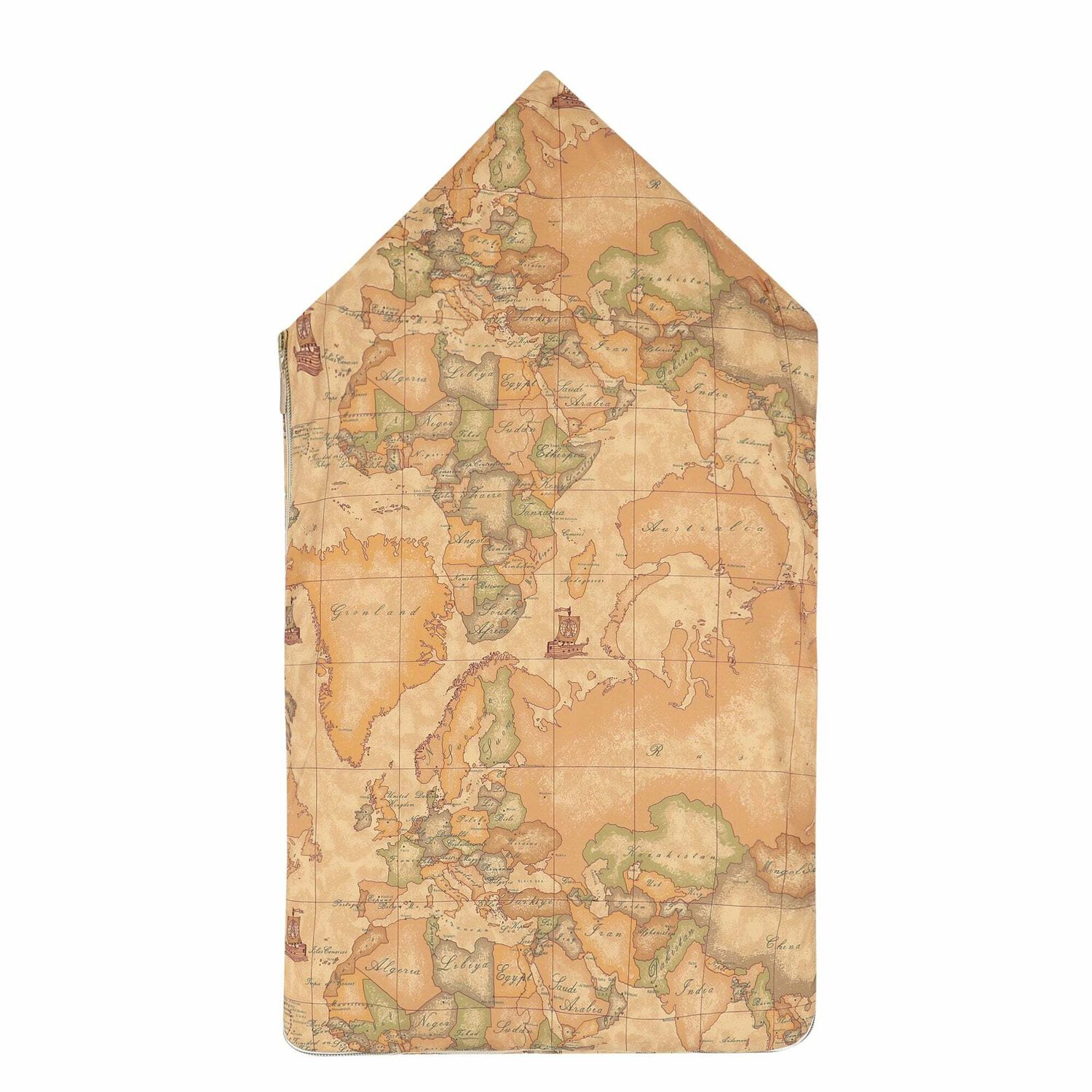 مدس بطبعة خريطة باللون البيج, 1, hi-res