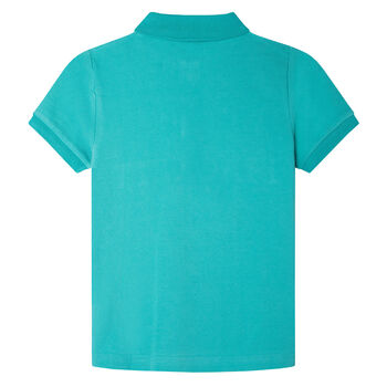 Boys Aqua Logo Polo Shirt