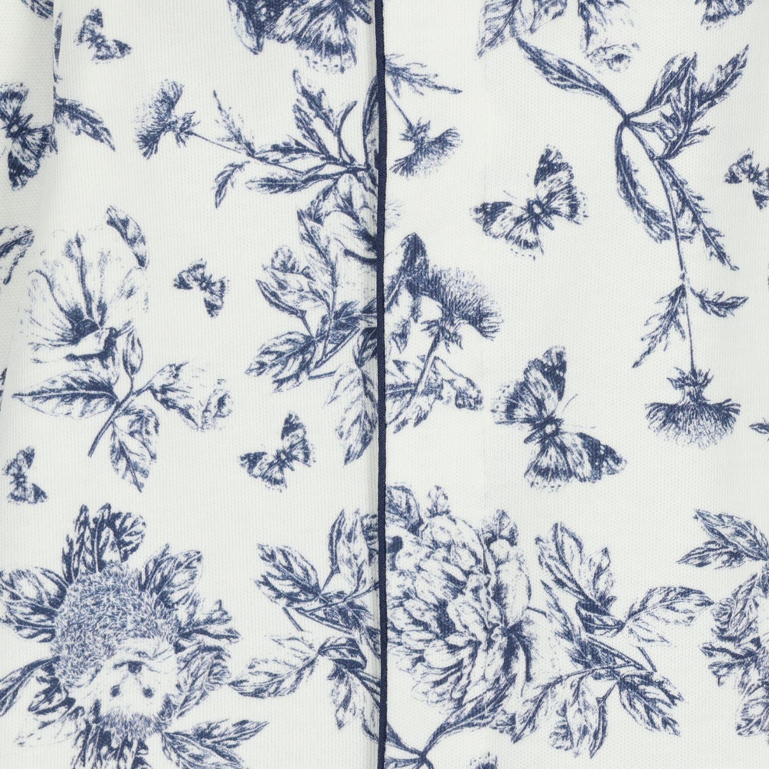 Ivory & Navy Blue Toile De Jouy Babygrow, 2, hi-res