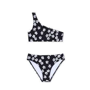 Girls Black Flower Bikini
