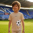 Boys Beige Football T-Shirt, 3, hi-res